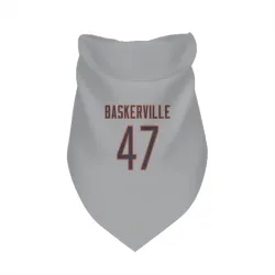 Chicago Bears Micah Baskerville Silver Pet Bandana for Dog & Cat