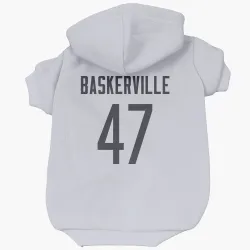 Chicago Bears Micah Baskerville White Pet Hoodie for Dog & Cat