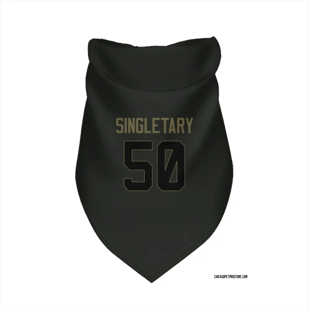 Chicago Bears Mike Singletary Black Service Pet Bandana for Dog & Cat