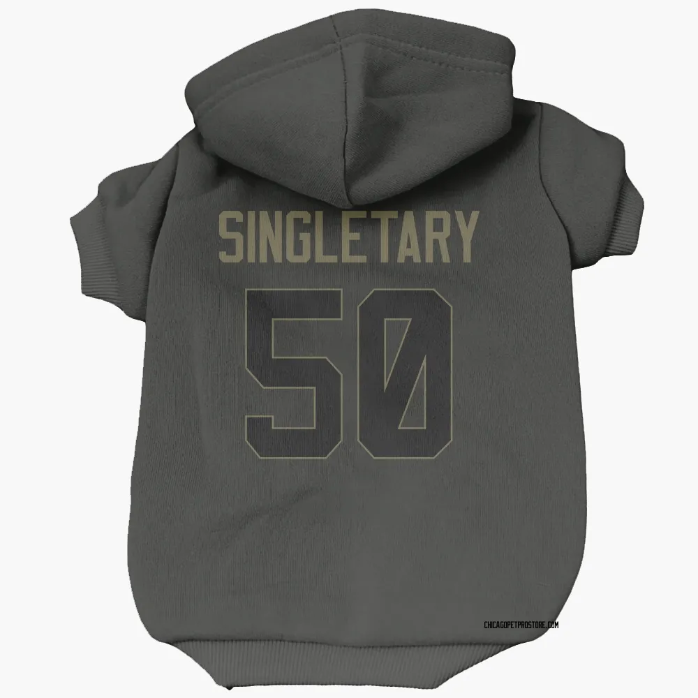 Chicago Bears Mike Singletary Black Service Pet Hoodie for Dog & Cat