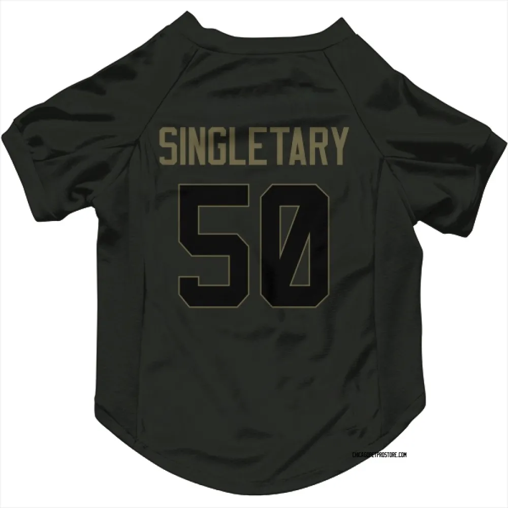 Chicago Bears Mike Singletary Black Service Pet Jersey for Dog & Cat