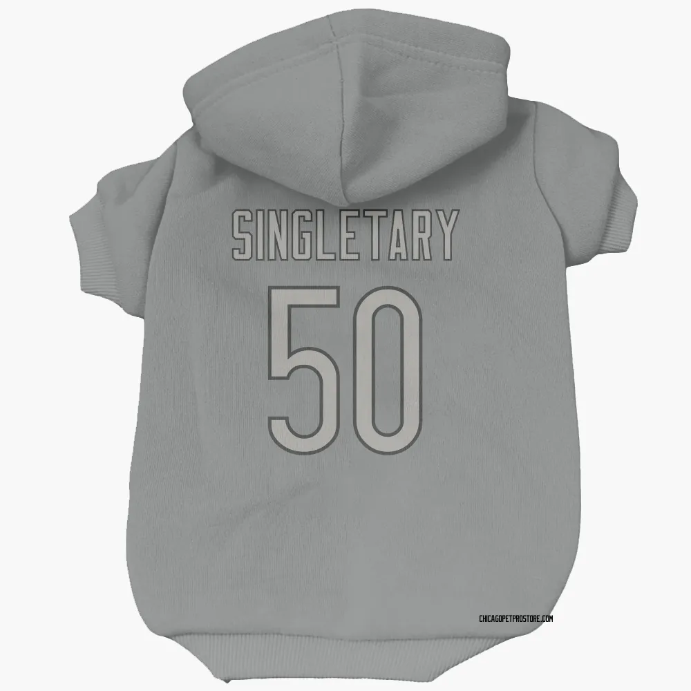 Chicago Bears Mike Singletary Charcoal Pet Hoodie for Dog & Cat