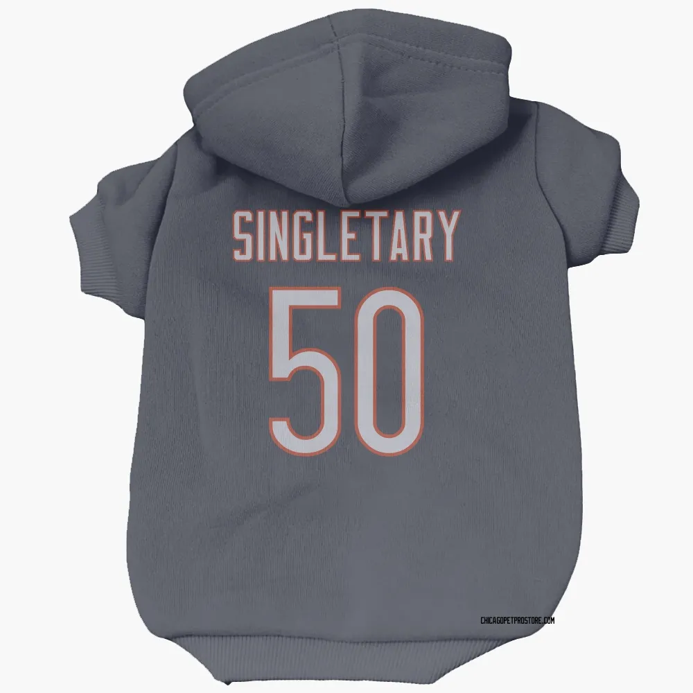 Chicago Bears Mike Singletary Navy Pet Hoodie for Dog & Cat