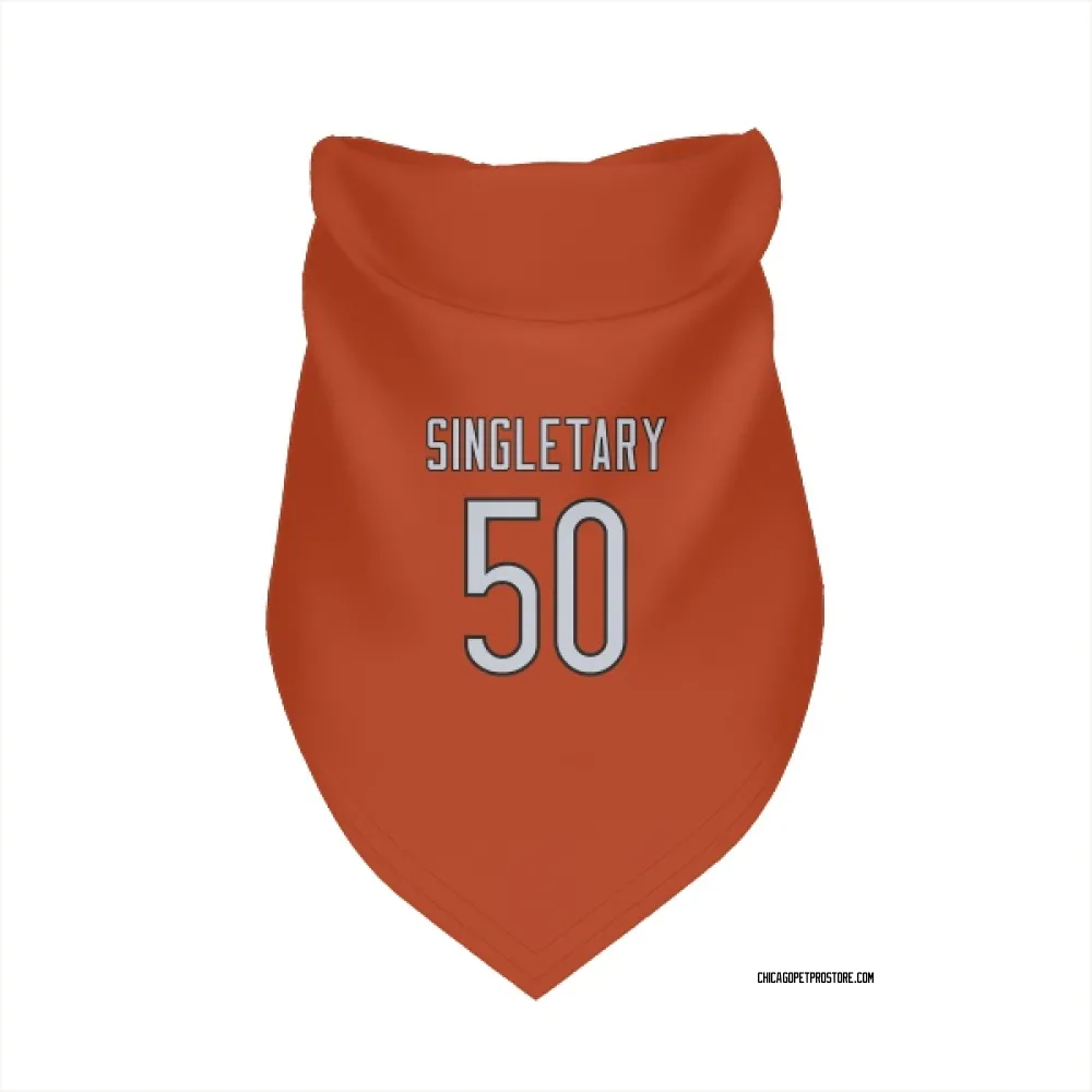 Chicago Bears Mike Singletary Orange Pet Bandana for Dog & Cat