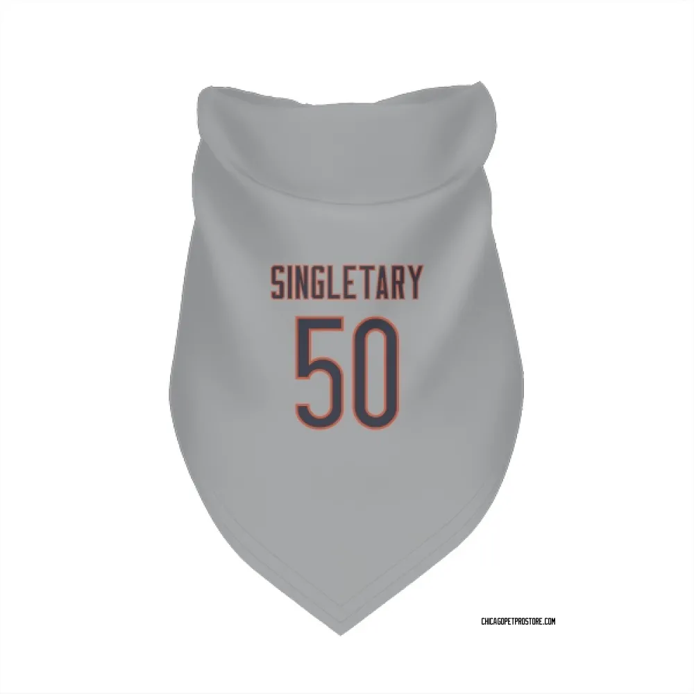 Chicago Bears Mike Singletary Silver Pet Bandana for Dog & Cat