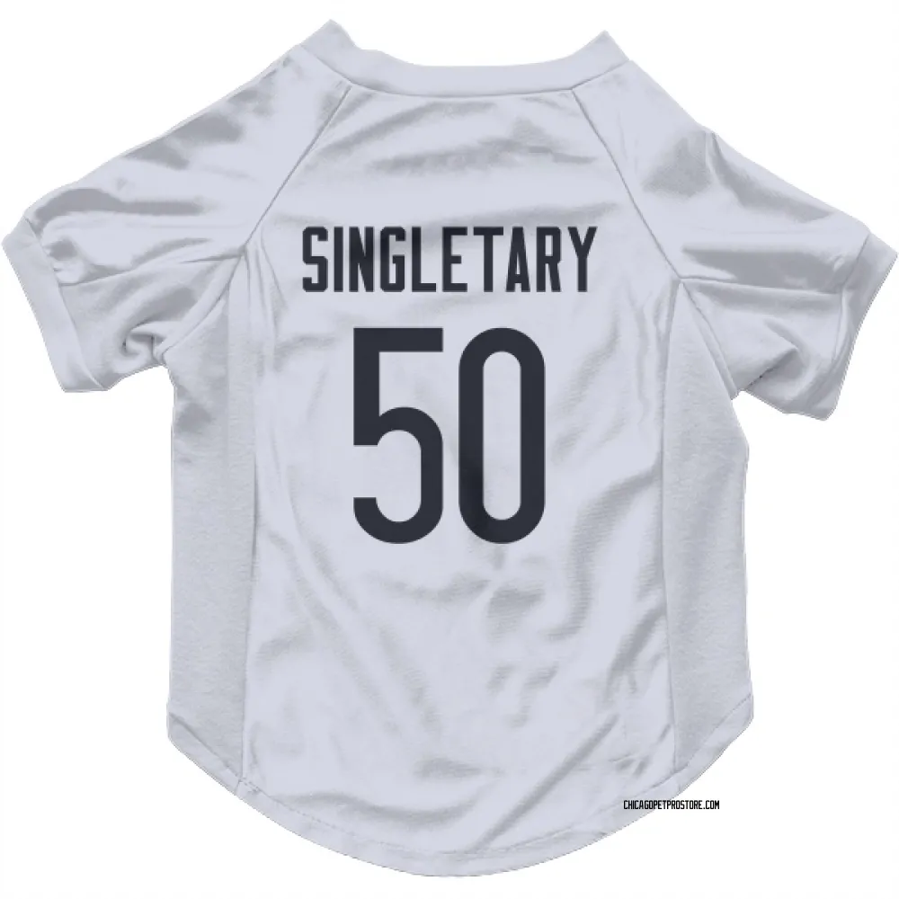 Chicago Bears Mike Singletary White Pet Jersey for Dog & Cat