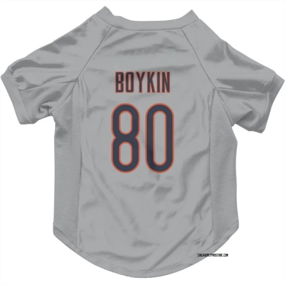 Chicago Bears Miles Boykin Silver Pet Jersey for Dog & Cat