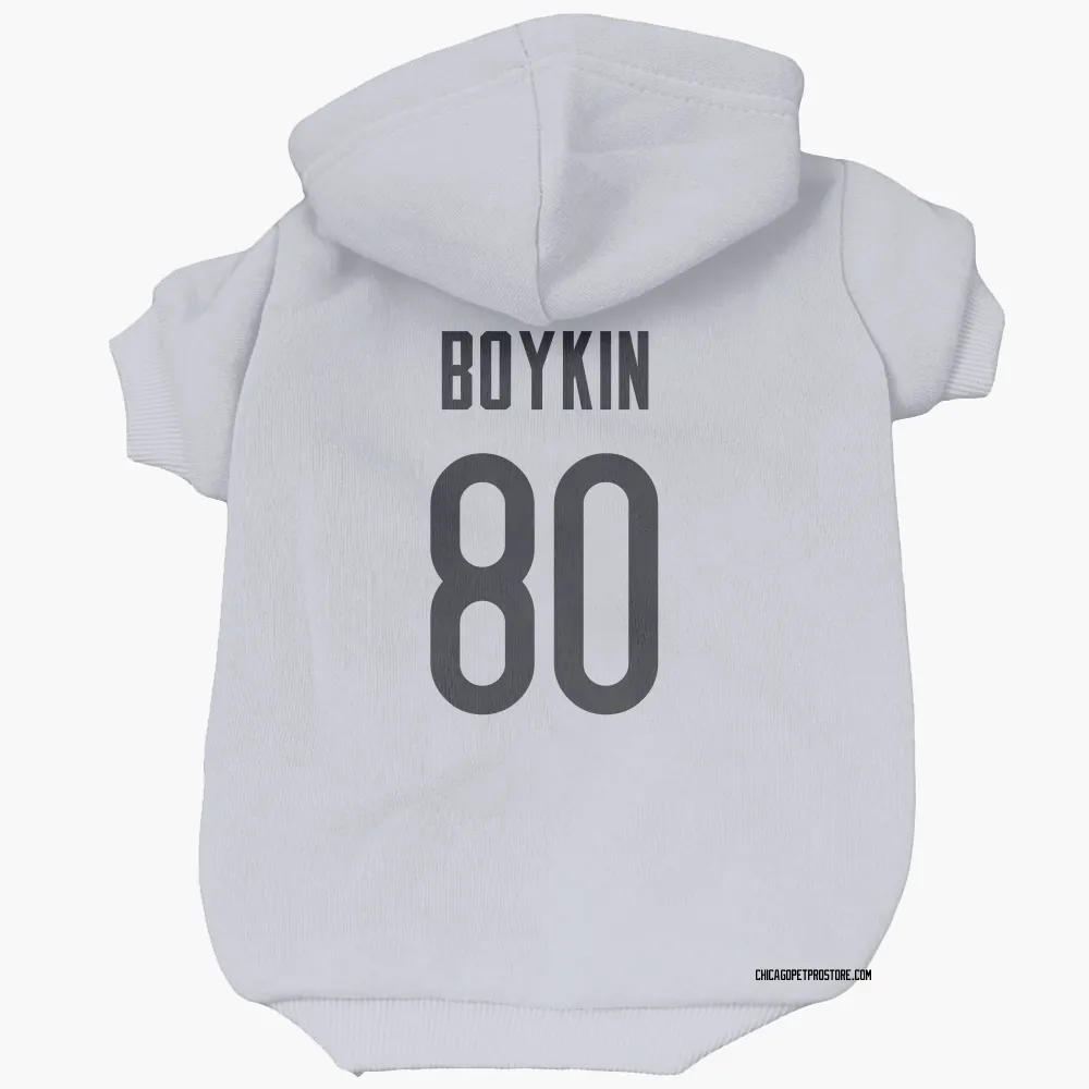 Chicago Bears Miles Boykin White Pet Hoodie for Dog & Cat