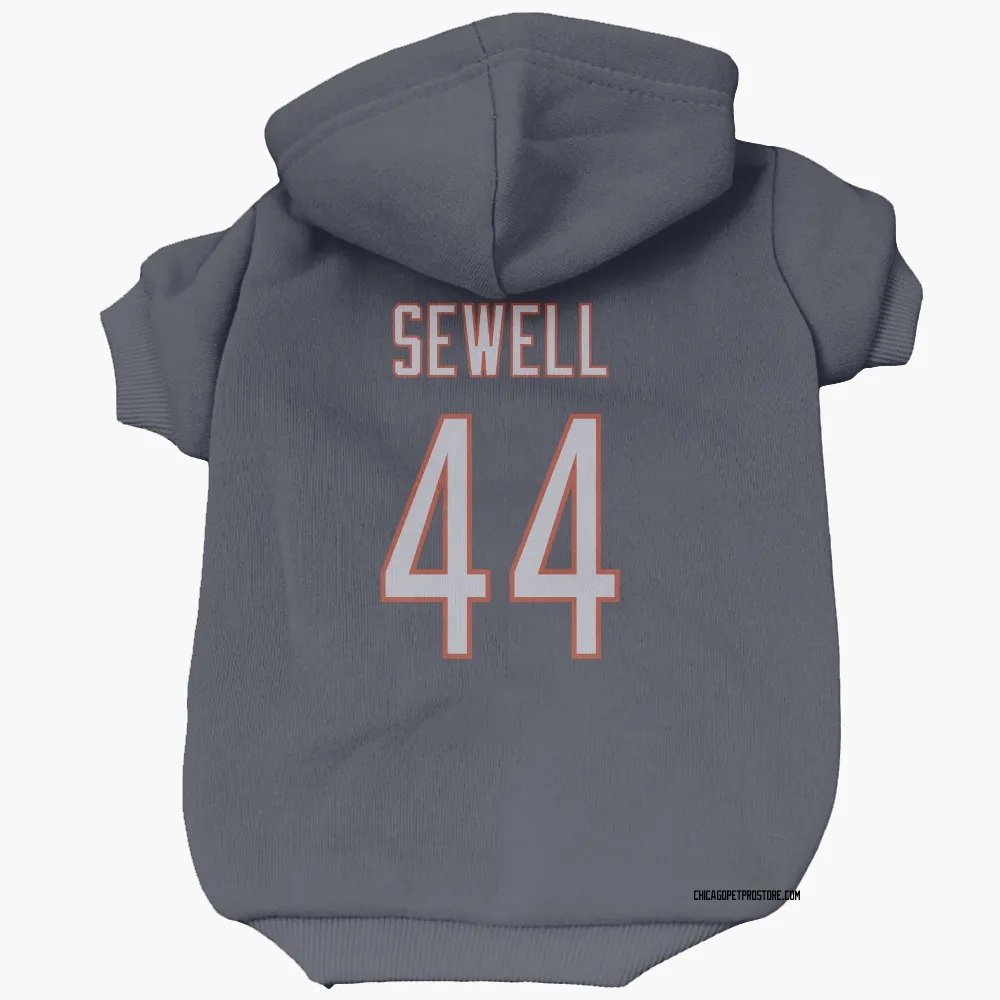 Chicago Bears Noah Sewell Navy Pet Hoodie for Dog & Cat