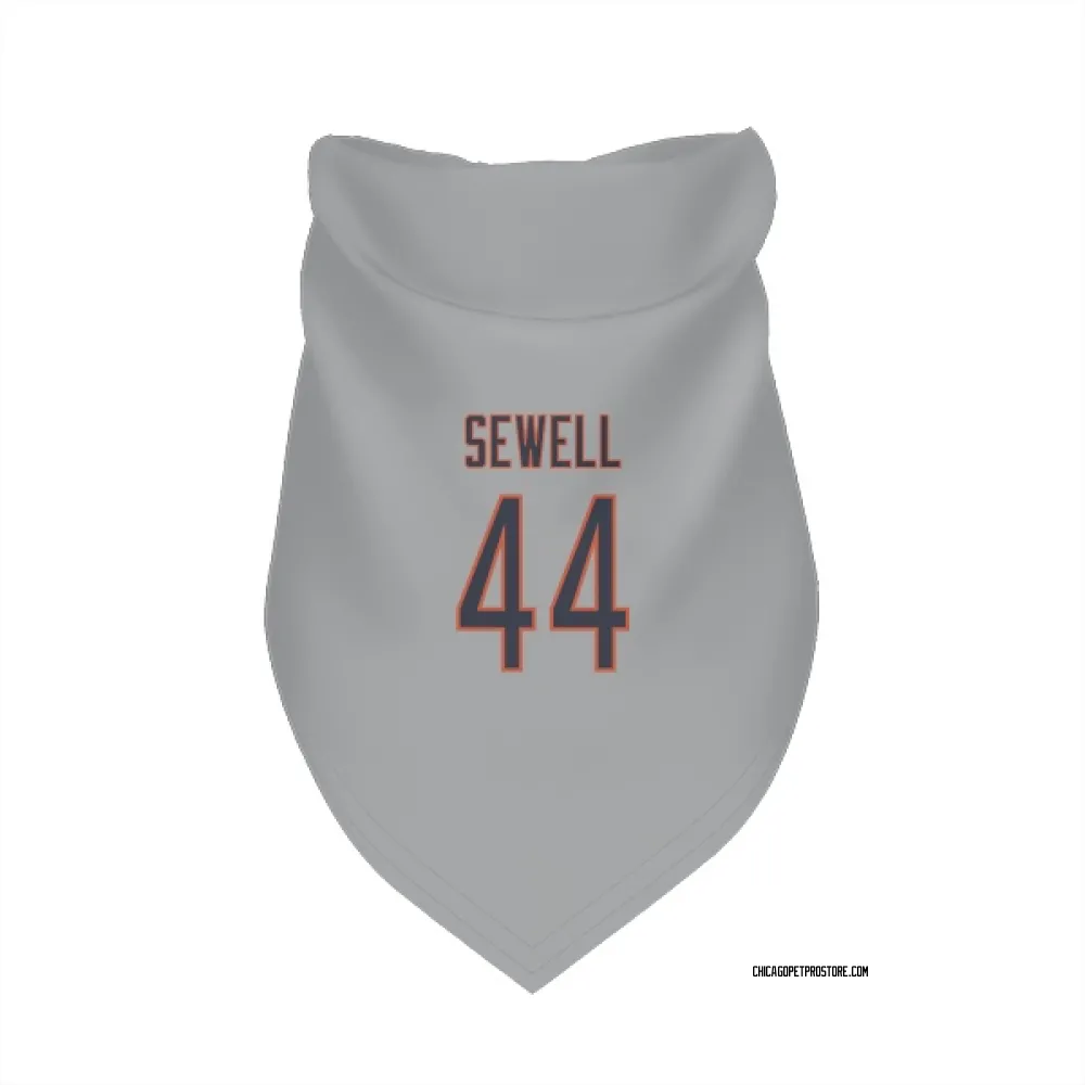 Chicago Bears Noah Sewell Silver Pet Bandana for Dog & Cat
