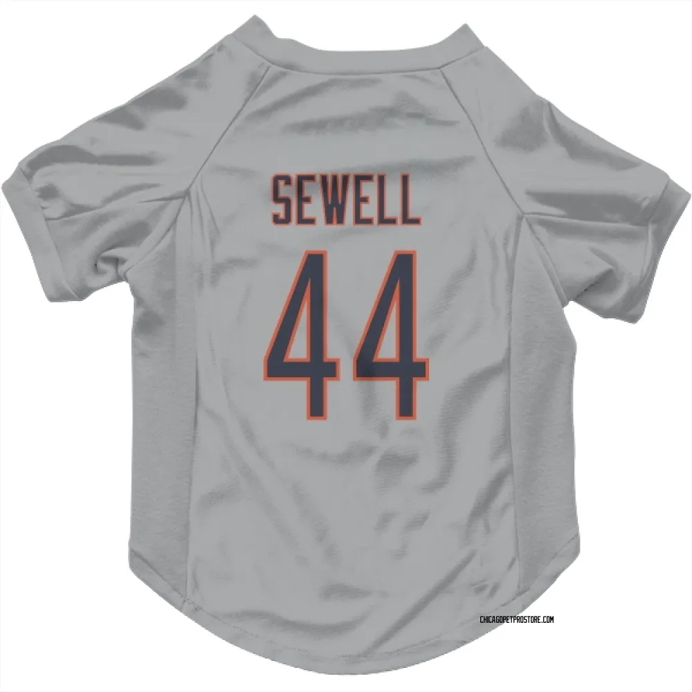 Chicago Bears Noah Sewell Silver Pet Jersey for Dog & Cat