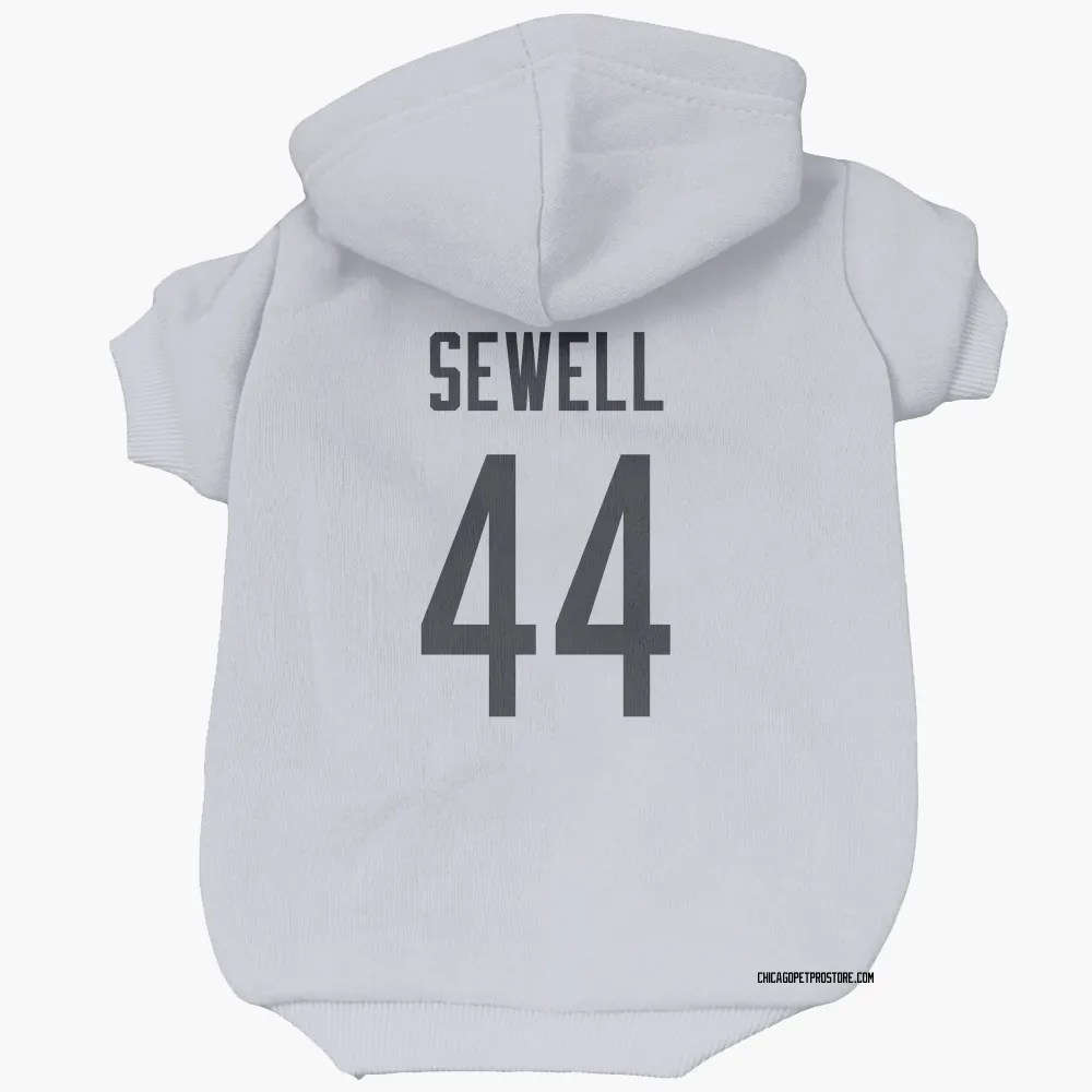 Chicago Bears Noah Sewell White Pet Hoodie for Dog & Cat