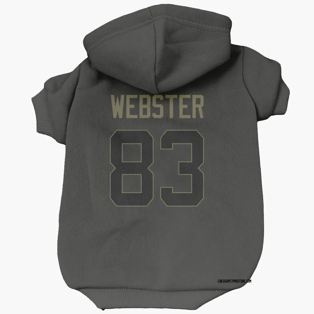 Chicago Bears Nsimba Webster Black Service Pet Hoodie for Dog & Cat