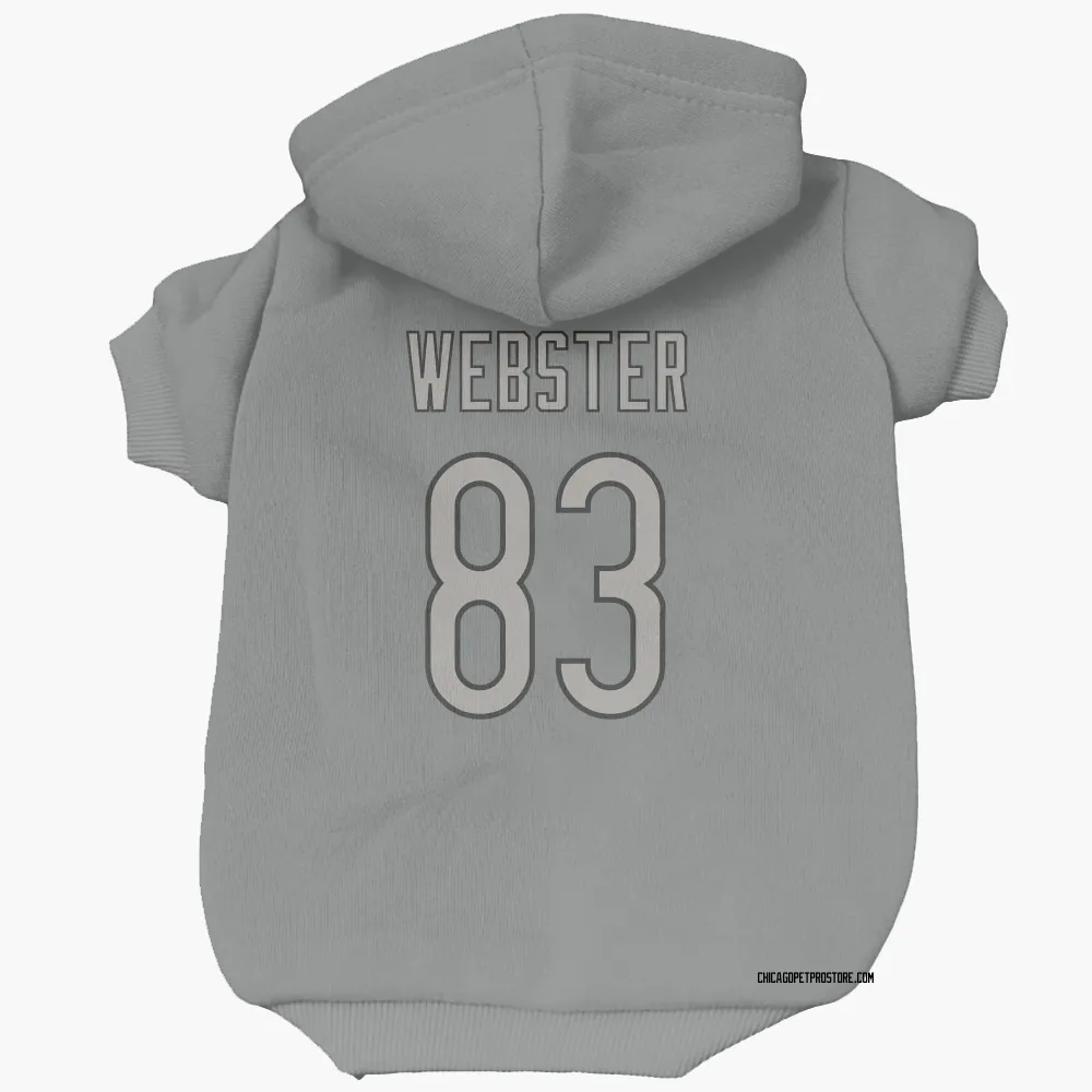 Chicago Bears Nsimba Webster Charcoal Pet Hoodie for Dog & Cat