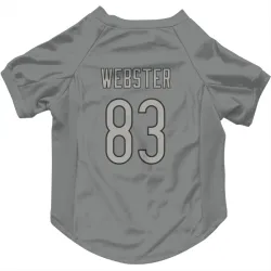 Chicago Bears Nsimba Webster Charcoal Pet Jersey for Dog & Cat