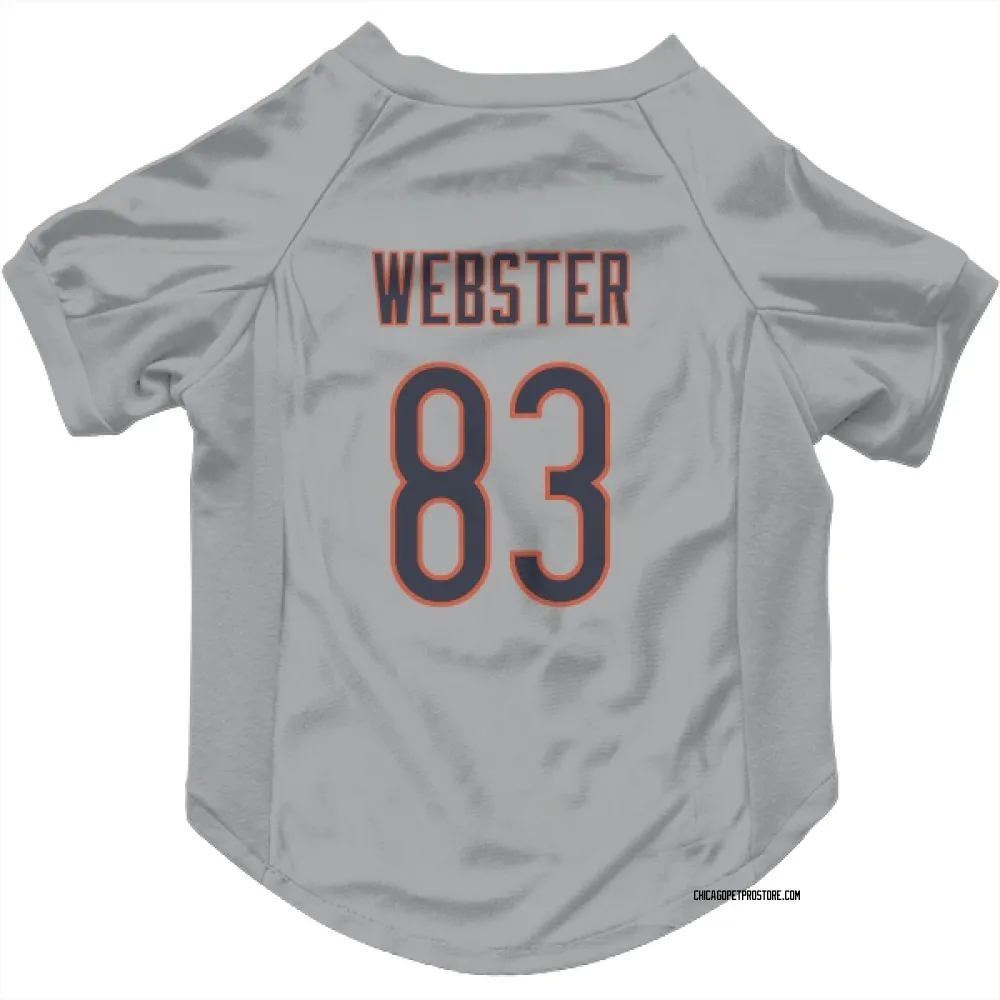 Chicago Bears Nsimba Webster Silver Pet Jersey for Dog & Cat