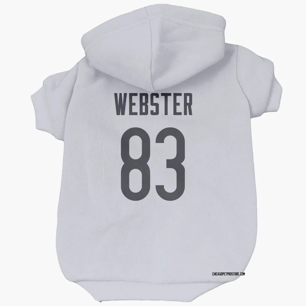 Chicago Bears Nsimba Webster White Pet Hoodie for Dog & Cat