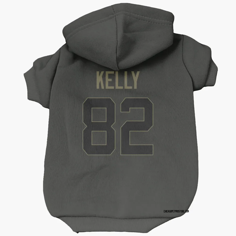 Chicago Bears Omari Kelly Black Service Pet Hoodie for Dog & Cat