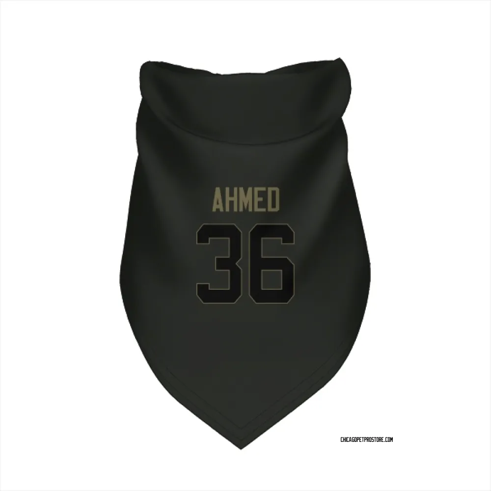 Chicago Bears Salvon Ahmed Black Service Pet Bandana for Dog & Cat