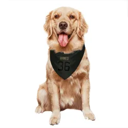 Chicago Bears Salvon Ahmed Black Service Pet Bandana for Dog & Cat