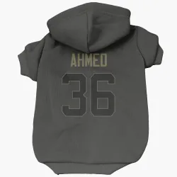 Chicago Bears Salvon Ahmed Black Service Pet Hoodie for Dog & Cat
