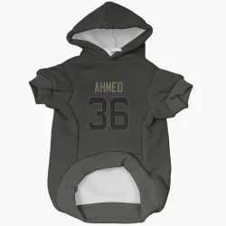 Chicago Bears Salvon Ahmed Black Service Pet Hoodie for Dog & Cat