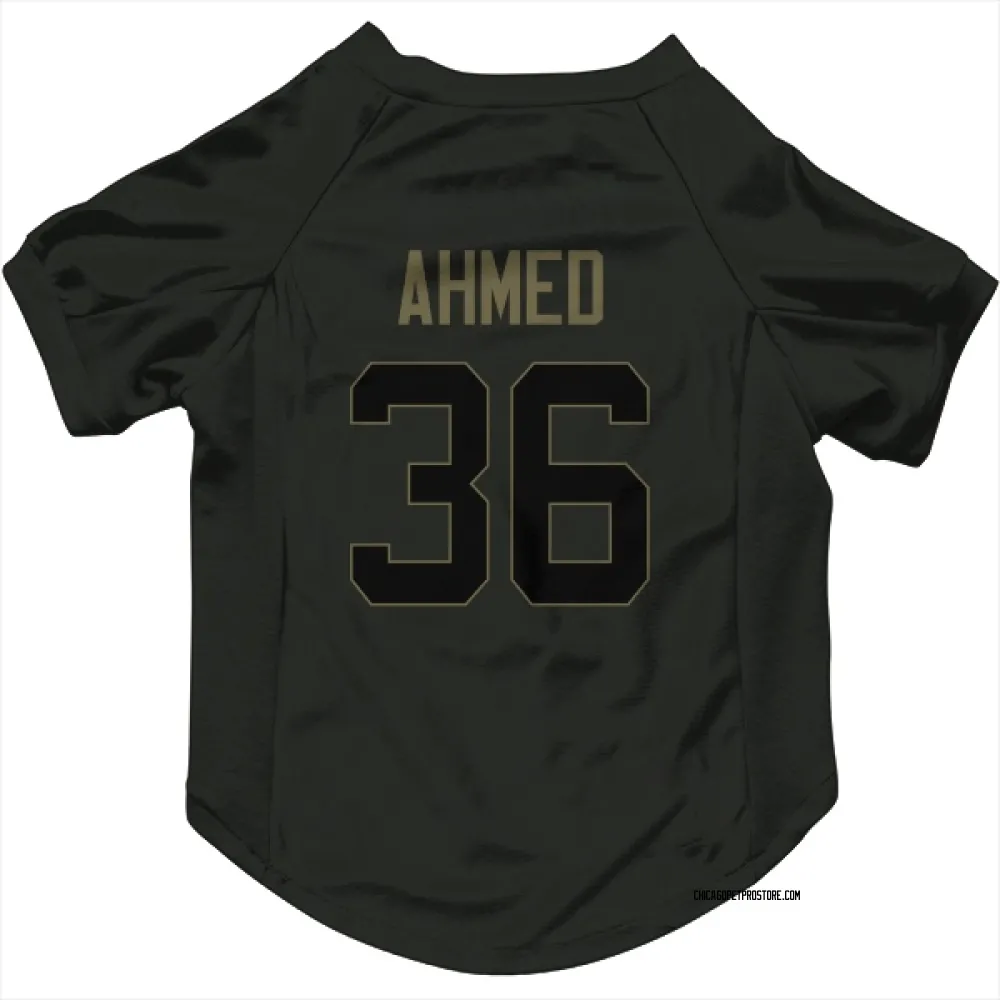 Chicago Bears Salvon Ahmed Black Service Pet Jersey for Dog & Cat