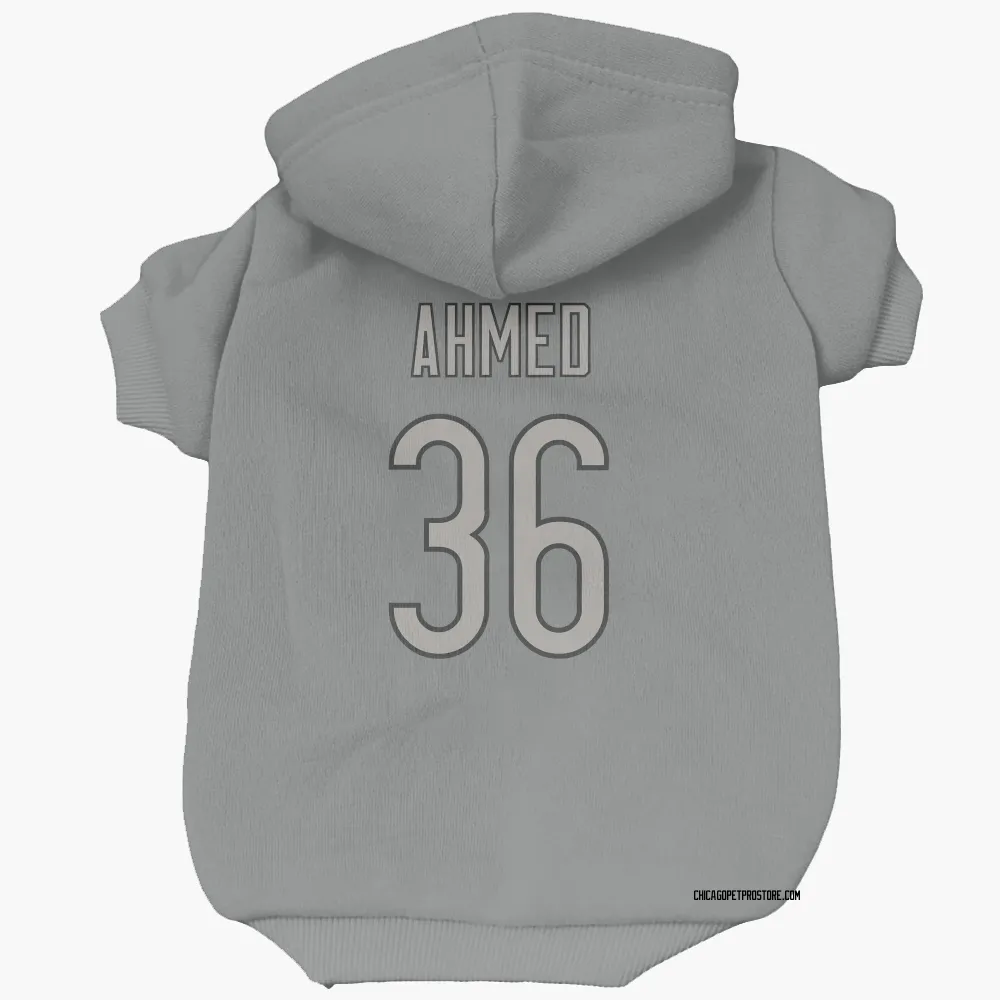 Chicago Bears Salvon Ahmed Charcoal Pet Hoodie for Dog & Cat