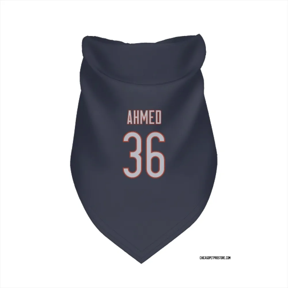 Chicago Bears Salvon Ahmed Navy Pet Bandana for Dog & Cat