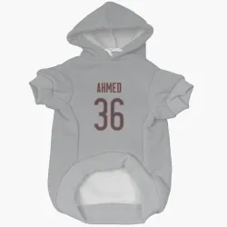 Chicago Bears Salvon Ahmed Silver Pet Hoodie for Dog & Cat