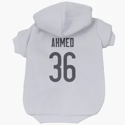 Chicago Bears Salvon Ahmed White Pet Hoodie for Dog & Cat
