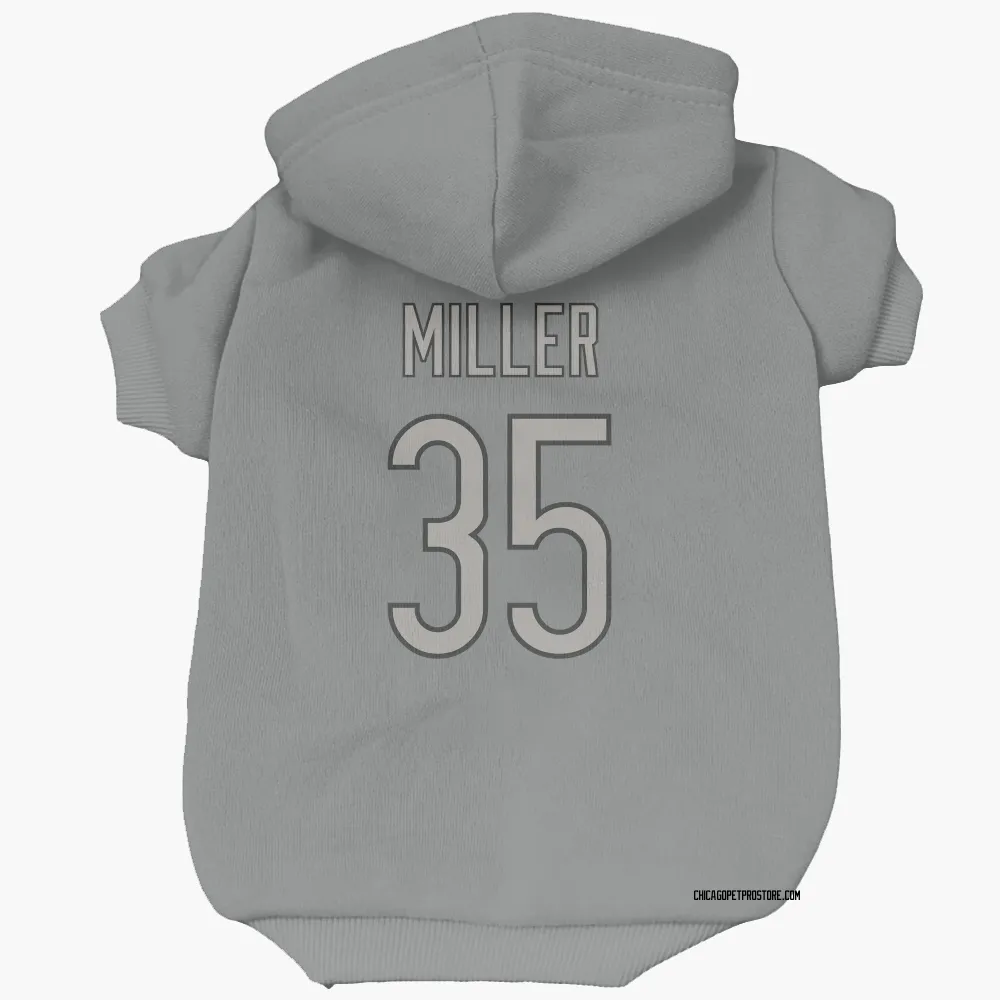 Chicago Bears Scotty Miller Charcoal Pet Hoodie for Dog & Cat