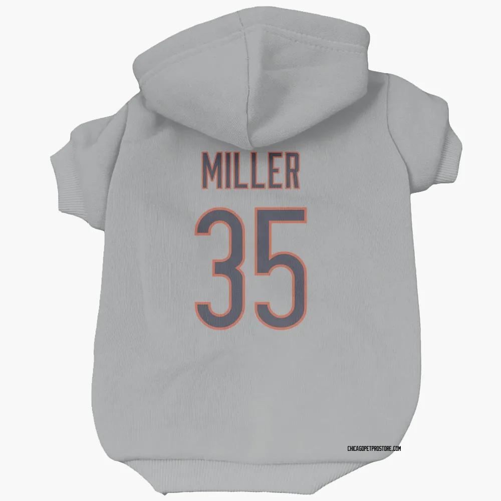 Chicago Bears Scotty Miller Silver Pet Hoodie for Dog & Cat