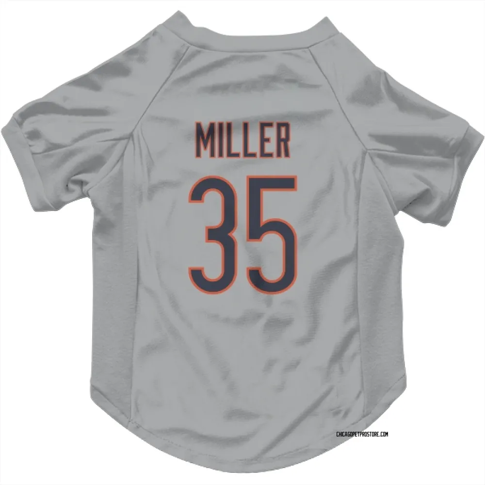 Chicago Bears Scotty Miller Silver Pet Jersey for Dog & Cat