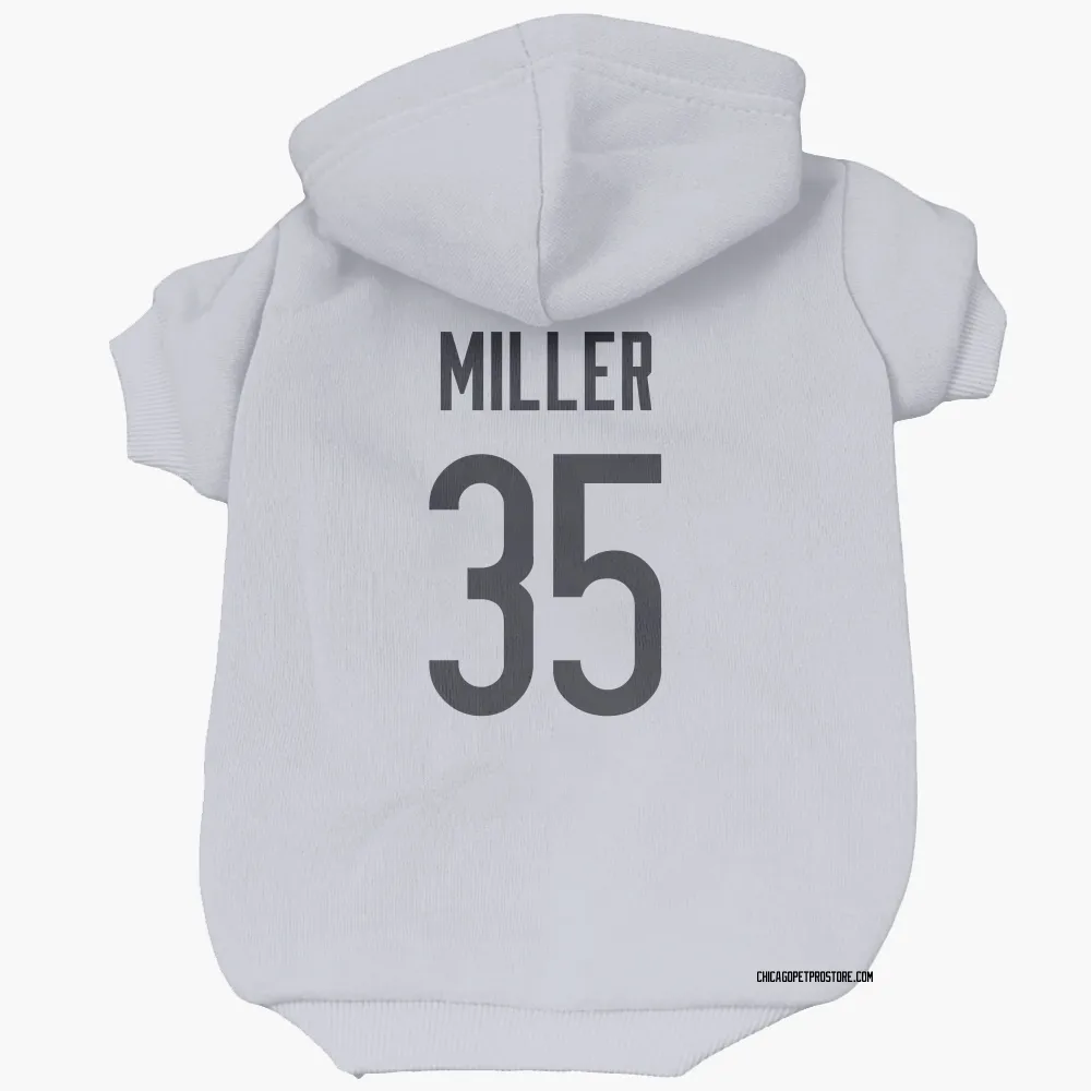 Chicago Bears Scotty Miller White Pet Hoodie for Dog & Cat