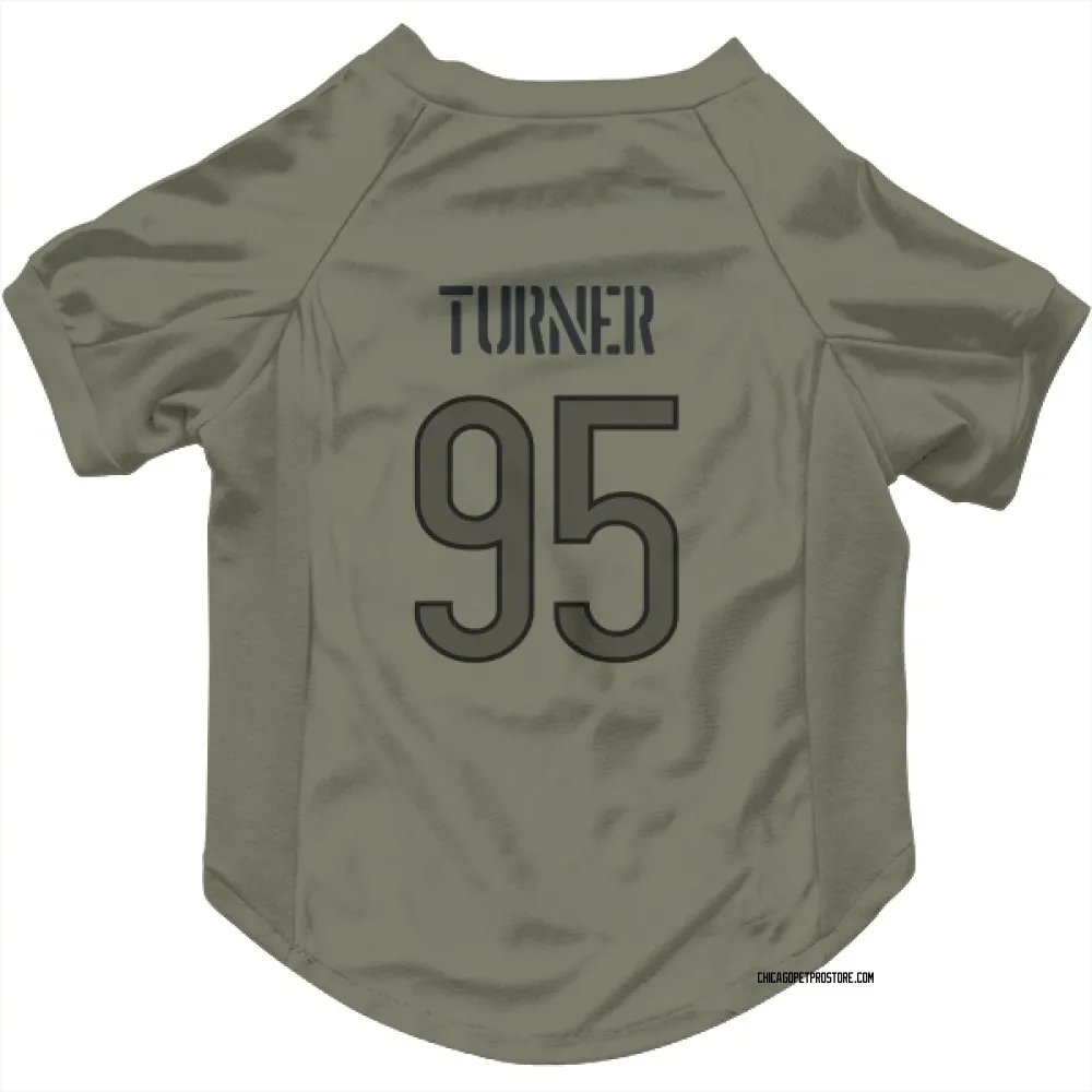Chicago Bears Shemar Turner Olive Pet Jersey for Dog & Cat