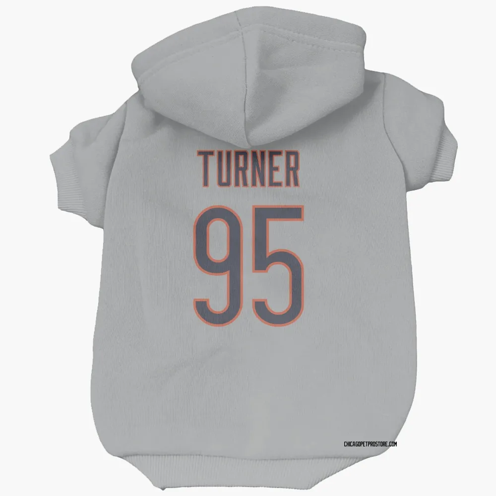 Chicago Bears Shemar Turner Silver Pet Hoodie for Dog & Cat