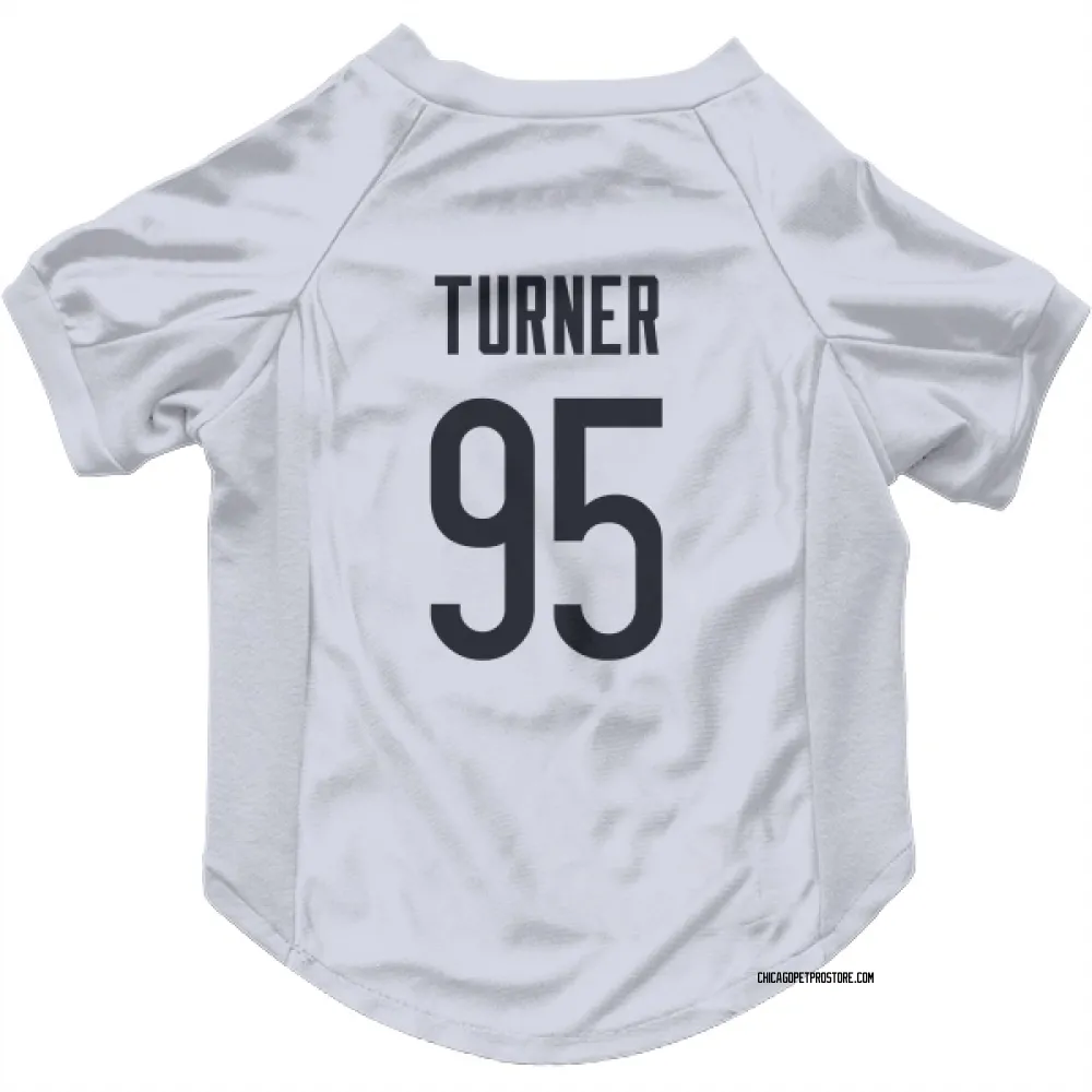 Chicago Bears Shemar Turner White Pet Jersey for Dog & Cat