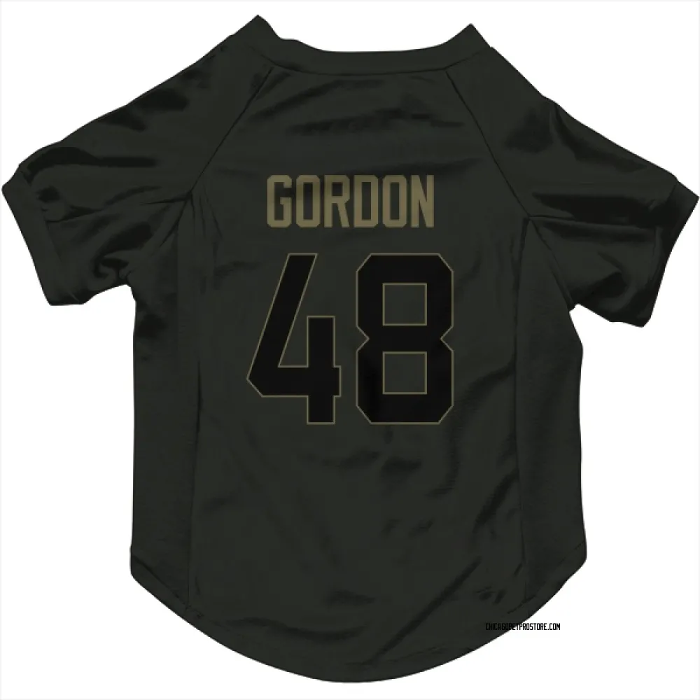 Chicago Bears Thomas Gordon Black Service Pet Jersey for Dog & Cat