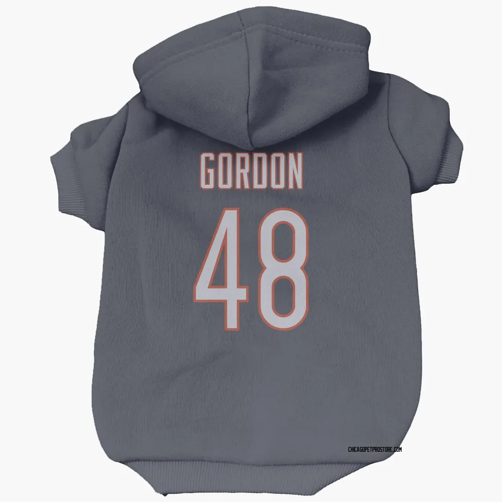 Chicago Bears Thomas Gordon Navy Pet Hoodie for Dog & Cat
