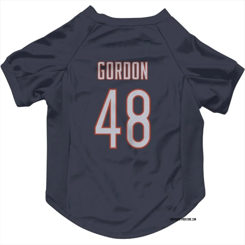 Chicago Bears Thomas Gordon Navy Pet Jersey for Dog & Cat