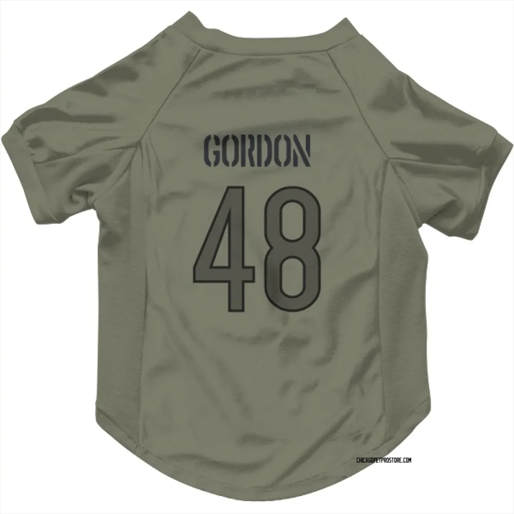 Chicago Bears Thomas Gordon Olive Pet Jersey for Dog & Cat