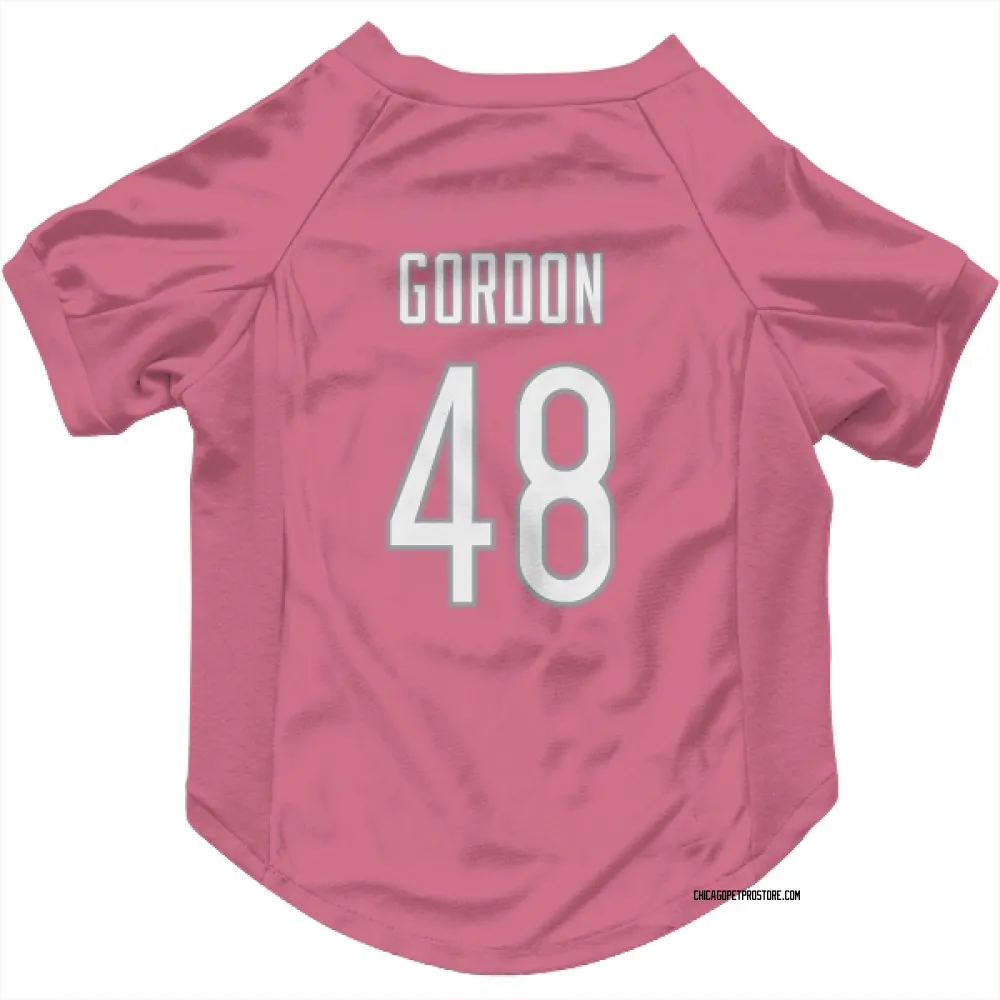 Chicago Bears Thomas Gordon Pink Pet Jersey for Dog & Cat