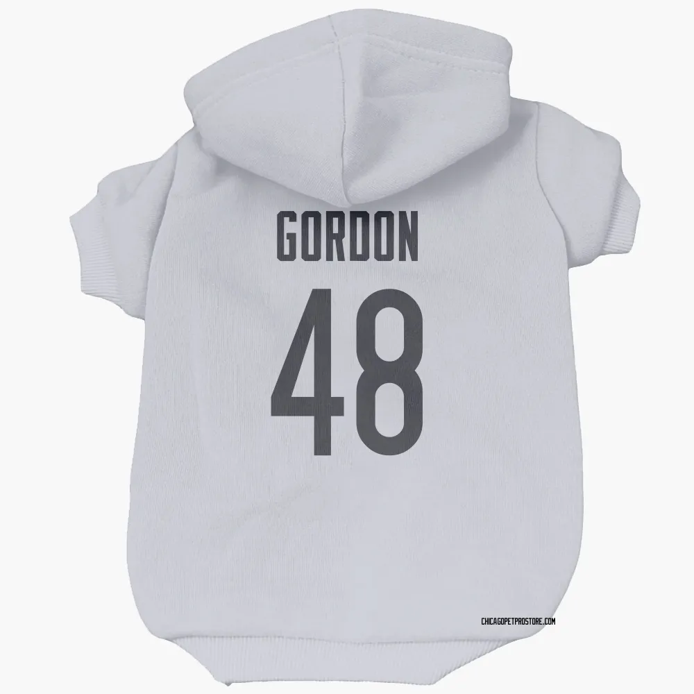 Chicago Bears Thomas Gordon White Pet Hoodie for Dog & Cat
