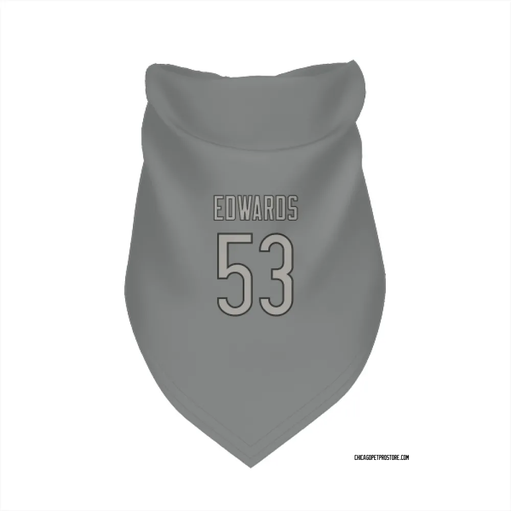 Chicago Bears T.J. Edwards Charcoal Pet Bandana for Dog & Cat
