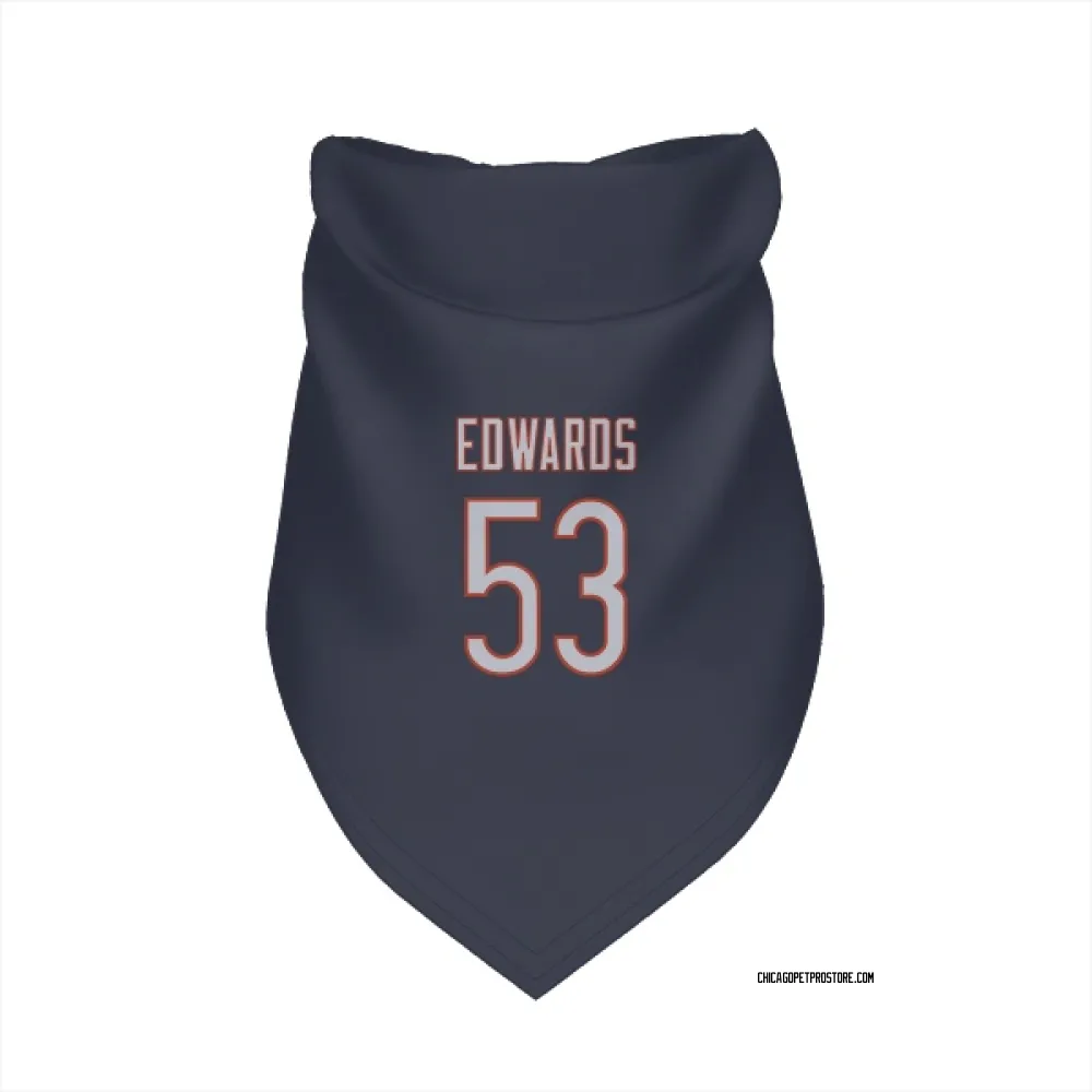Chicago Bears T.J. Edwards Navy Pet Bandana for Dog & Cat
