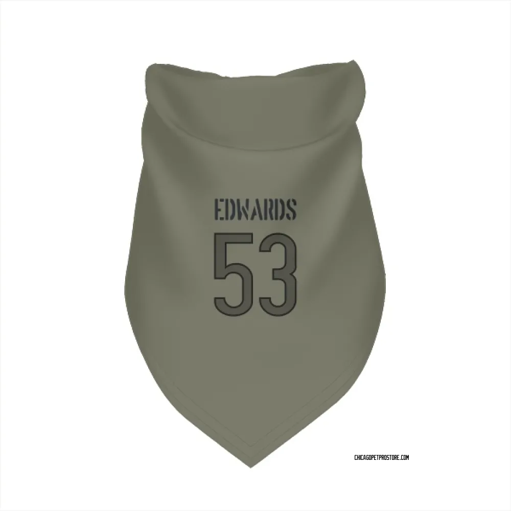 Chicago Bears T.J. Edwards Olive Pet Bandana for Dog & Cat