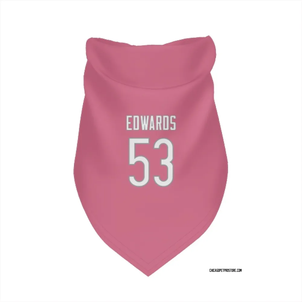 Chicago Bears T.J. Edwards Pink Pet Bandana for Dog & Cat