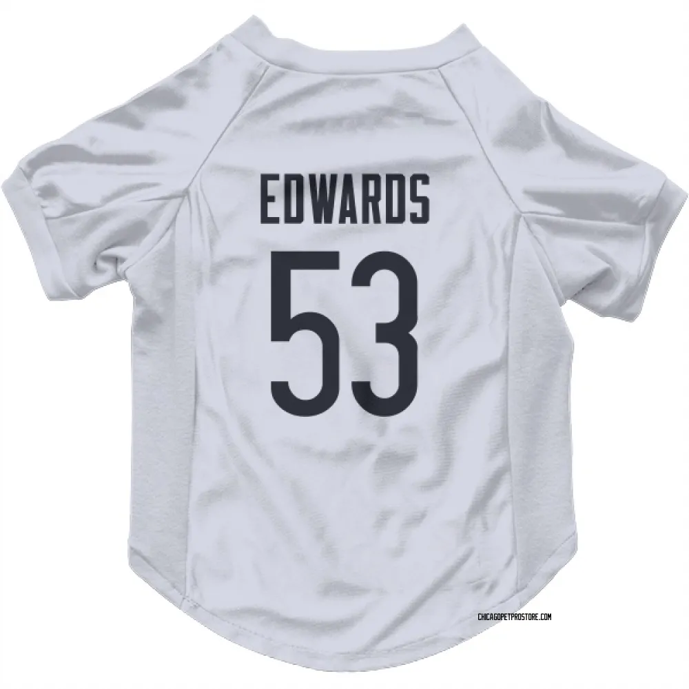 Chicago Bears T.J. Edwards White Pet Jersey for Dog & Cat