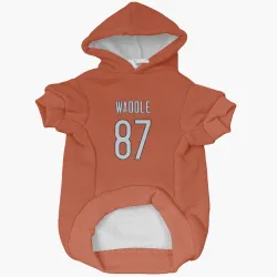 Chicago Bears Tom Waddle Orange Pet Hoodie for Dog & Cat